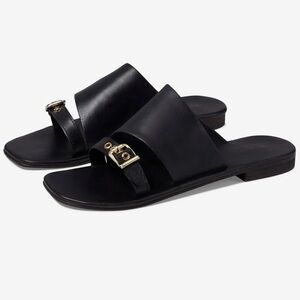 Free People Mila Minimal Flat Sandal NIB BlackSize 8